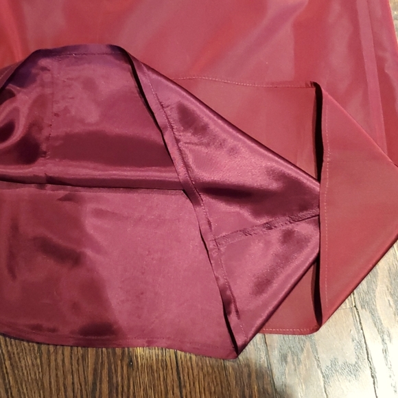 Beautiful MW Maroon Long A-Line Chiffon Skirt - Picture 4 of 8